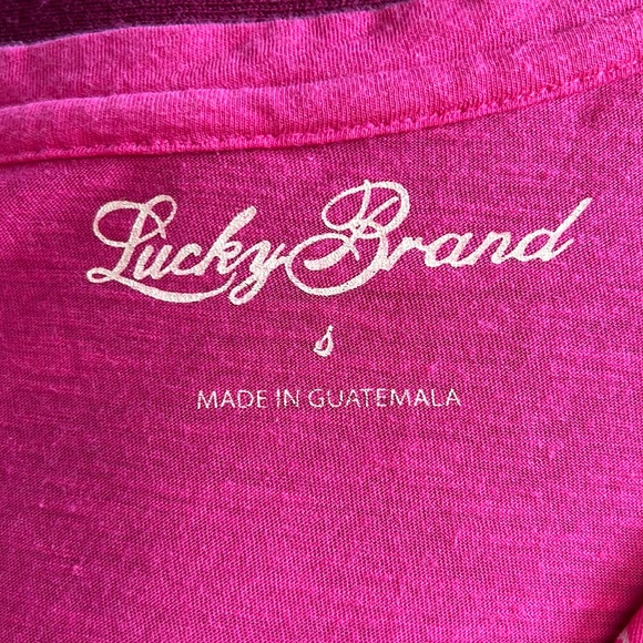 LUCKY BRAND long sleeve tee, hot pink, size S - Picture 5 of 7